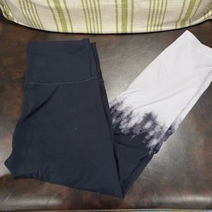 Lululemon high rise leggings with ombré detail size 10 internal drawstring